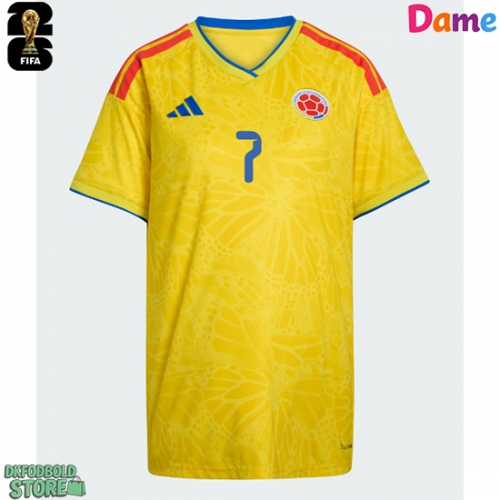 Colombia Luis Diaz #7 Replika Hjemmebanetrøje Dame VM 2026 Kortærmet